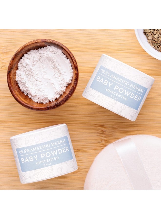 Ora's Amazing Herbal Talc Free Baby Powder, Cornstarch Free Baby Powder, Unscented Fragrance Free Powder, Arrowroot Baby Powder, Talc-Free Baby Powder, Ora’s Amazing Herbal (Unscented 0.5 Oz (2 Pack)) - Image 2
