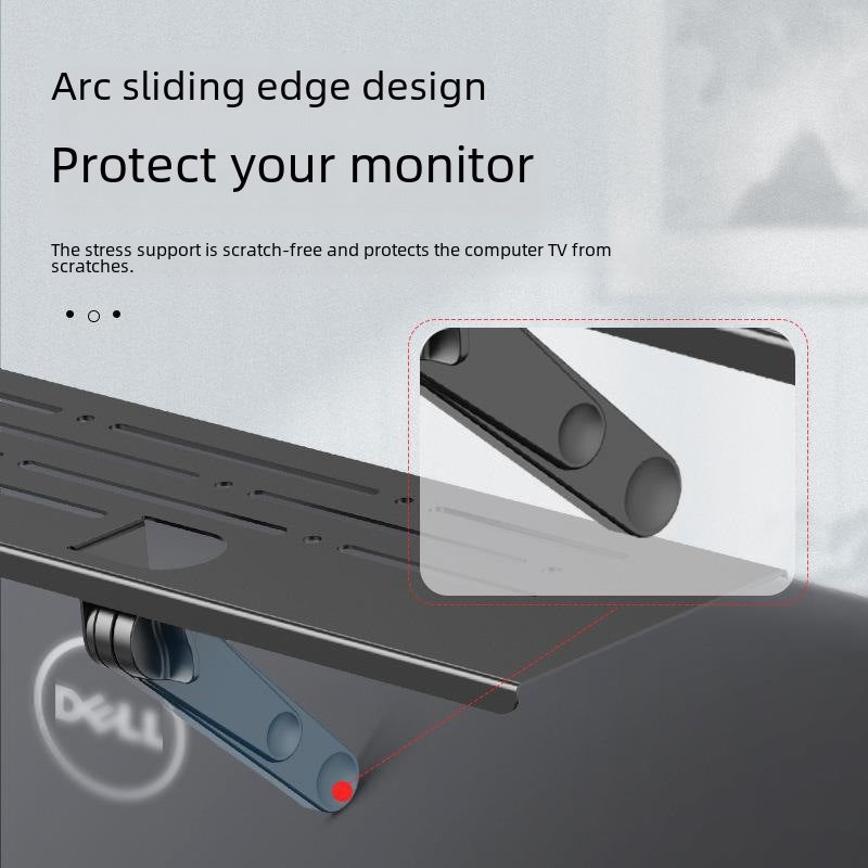 TV Desktop Set-top Box Storage Rack Monitor Top Punch-free Router Storage Box Bracket Sub-bracket(Narrow 60*7 two pack) - Image 4