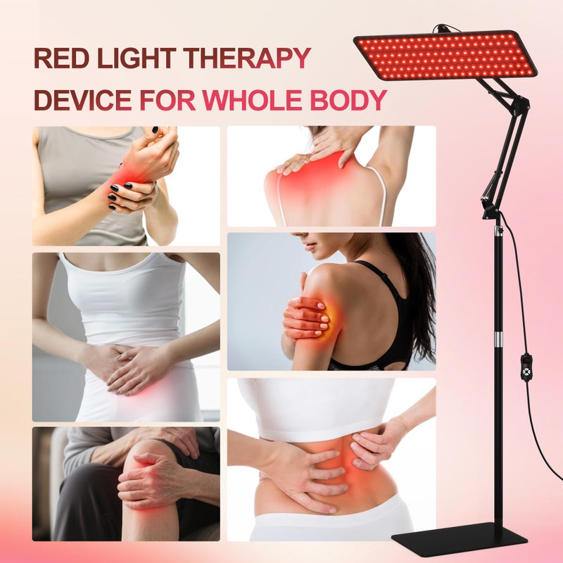 Morfone Red Light Therapy for Body Face - Tri-Wavelength (660nm, 850nm, 940nm) LED Infrared Light Therapy Lamp Panel with Adjustable Stand, Protective Glasses for Home Use, Gift for Women Girl, Large - Image 4