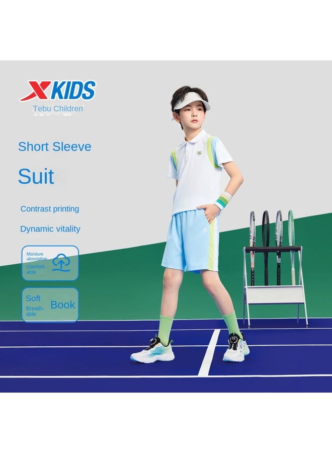 XTEP Contrast Color Print Breathable Boys' All-size Spring/summer 2025 New Season Versatile Comfort Kids Wear - Image 2