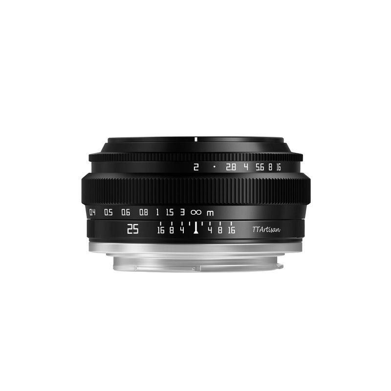TTArtisan 25mm F2 Wide-Angle APS-C Camera Lens Large Aperture Manual Fixed Camera Lens Compatible with Olympus and Panasonic MFT M4/3 Mount Cameras - Image 1