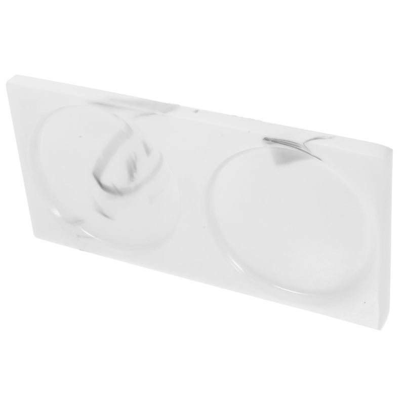 White Marble Serving Tray Vanity Counter Organizer For Bathroom Decor - Image 2
