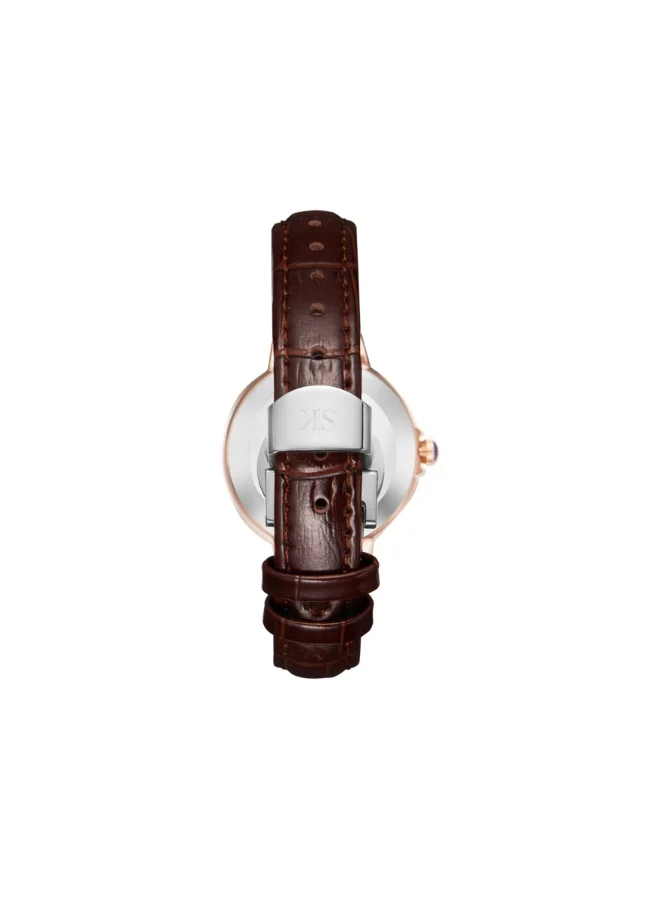 KENNETH SCOTT Women's Genuine Leather Analog Watch K23553-RLDW - 32 mm