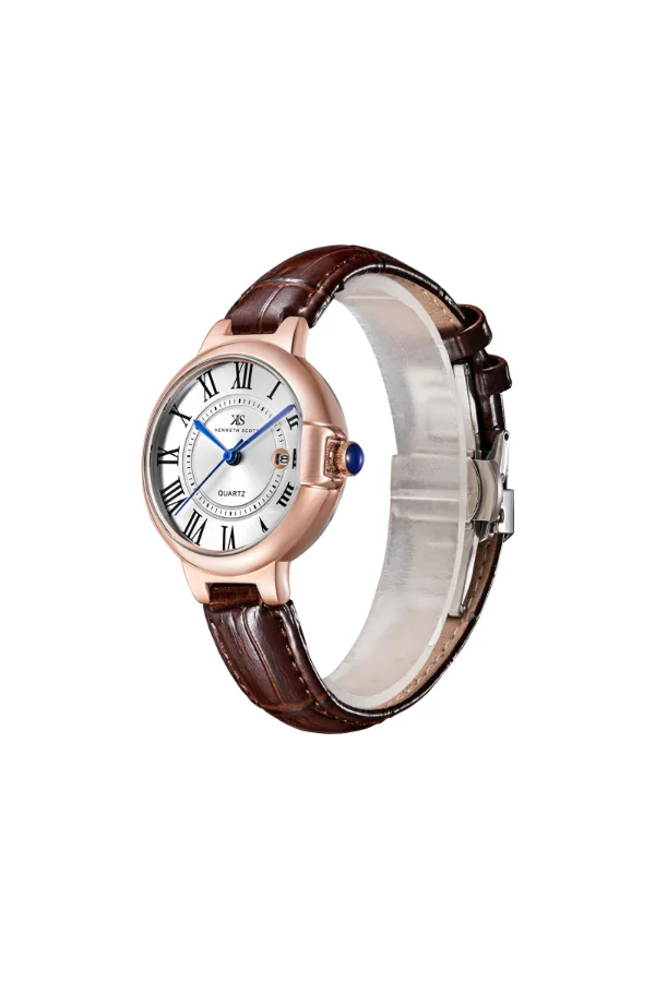 KENNETH SCOTT Women's Genuine Leather Analog Watch K23553-RLDW - 32 mm