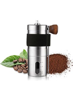 Portable Manual Coffee Grinder Intuitive Numerical External Adjustable Setting Hand Coffee Bean Grinder with Ceramic Grinding Core for Espresso Drip Coffee