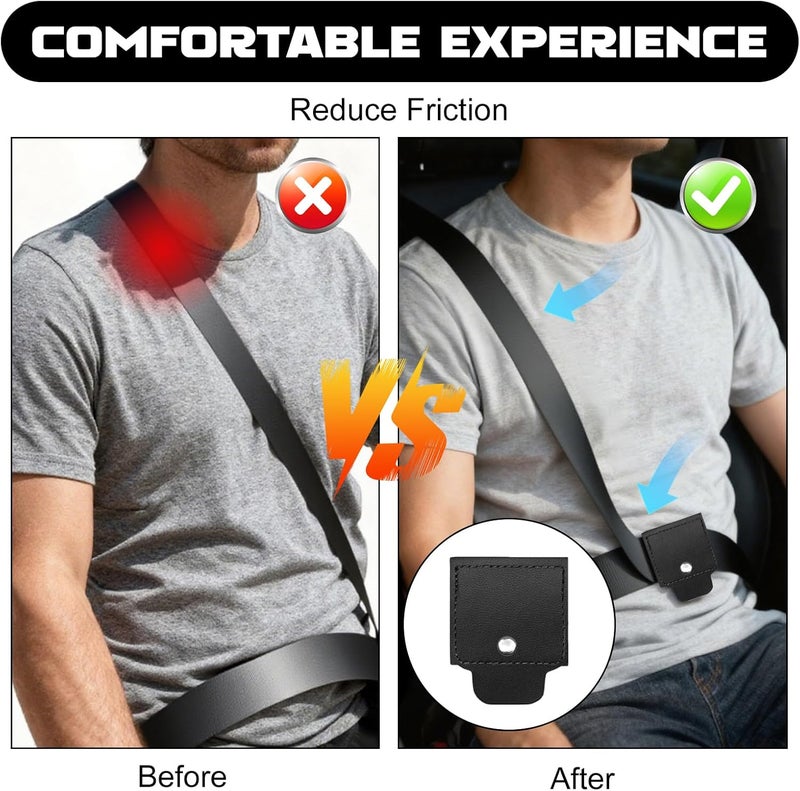 Flintronic Pack of 4 Universal Car Seat Belt Adjusters for Comfort and Safety - Image 5