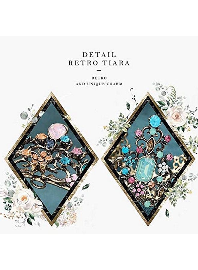 Yean Baroque Rhinestone Crowns And Tiaras Gold Bridal Queen Crown Crystal Wedding Tiara Crown For Women - Image 5