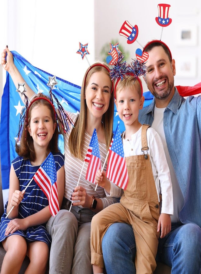 Oiuros 9PCS 4th of July Decorations Patriotic Head Boppers Headband, Independence Day Red White Blue Party Favors Accessories - Image 2