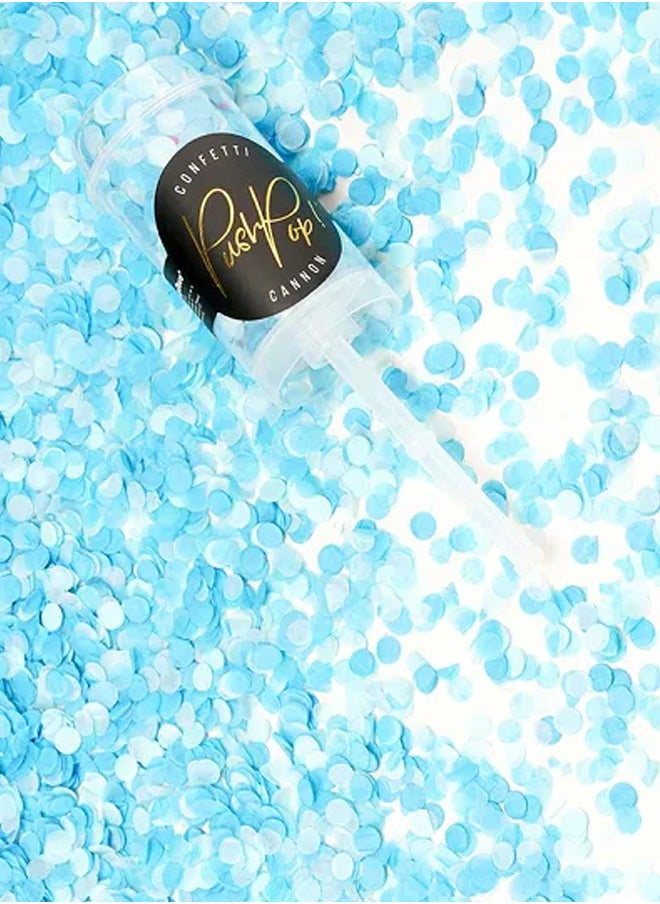 Share the Love - Confetti push pop, mix of colours (blue and mint) - Image 1