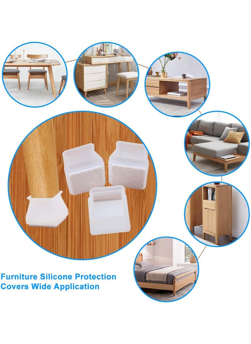 KASTWAVE Set of 32  Chair Leg Furniture Silicone Covers Silicone Furniture Leg Covers  - Image 4