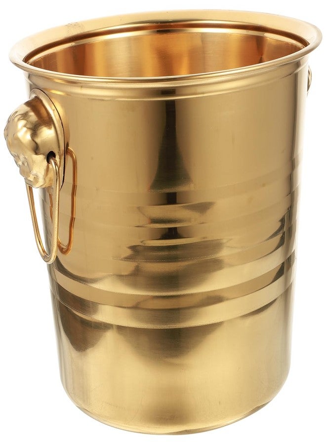 BESTOYARD 7.3Qt Stainless Steel Ice Bucket with Tiger Head Handles, Large Capacity for Home, Bar, Party, Beer, and Wine Cooling - Image 1
