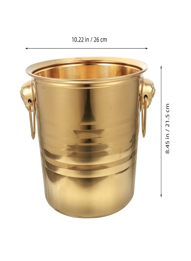 BESTOYARD 7.3Qt Stainless Steel Ice Bucket with Tiger Head Handles, Large Capacity for Home, Bar, Party, Beer, and Wine Cooling - Image 2