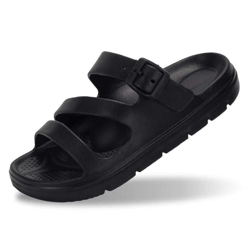 PIMIO Women's Arch Support Sandals for Women Slip On Recovery Slides for Plantar Fasciitis Relief, Non-Slip Lightweight Slippers With Thick Cushion For Waking Foot Pain & All-Day Comfort - Image 1