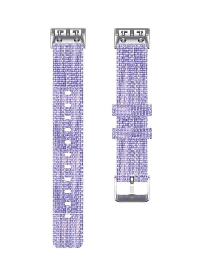 NIBEMINENT For Garmin Forerunner 35 / 30 Universal Nylon Canvas Replacement Wrist Strap Watchband Purple - Image 2