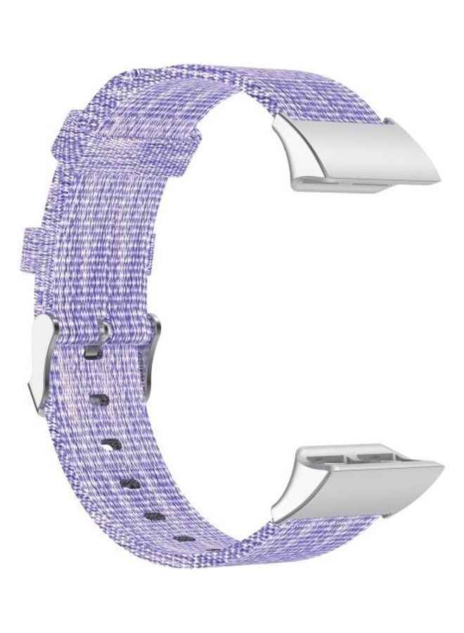 NIBEMINENT For Garmin Forerunner 35 / 30 Universal Nylon Canvas Replacement Wrist Strap Watchband Purple - Image 4