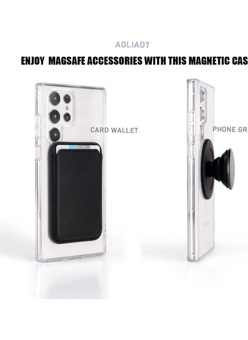 Clear Magnetic Case for Samsung Galaxy S22 Ultra Compatible with Magsafe Card Wallet Wireless Chager  - Image 3