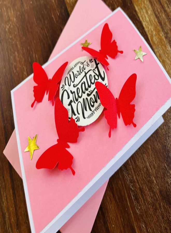 Crafted Forever بطاقة معايدة "أمي للأبد" من كرافتد فور إيفر، مناسبة لأعياد الميلاد/عيد الأم، مقاس 4×6، ورق 300 غرام/متر مربع، فارغة من الداخل، مرفقة بمظروف، مصنوعة يدوياً - Image 2