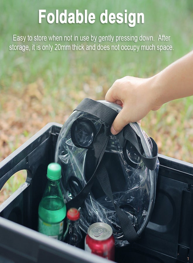 ISE MOUNT Oudoor Camping Picnic Water Bucket Large Capacity Portable Water Bucket Car Travel Folding Water Bucket with Handle - Image 3