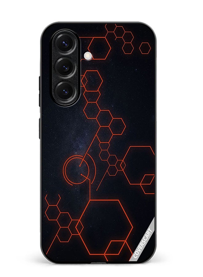 VR CREATIVE Protective Case Cover For Samsung Galaxy S25 Abstract Hexagon Design Multicolour