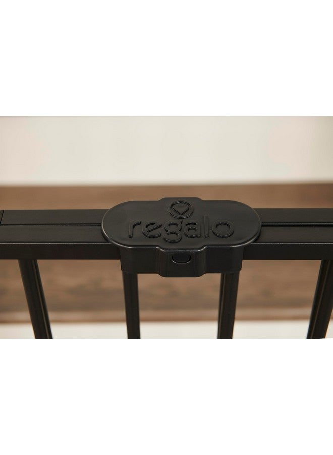 Regalo 2-in-1 Extra Wide Stairway and Hallway Walk Through Baby Safety Gate, Award Winning Brand, Hardware Mounting, Black - Image 2