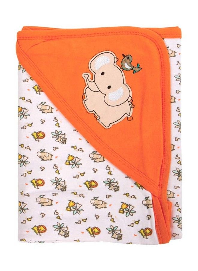 mee mee - Warm And Soft Wrapper Blanket With Hood Orange - Image 1