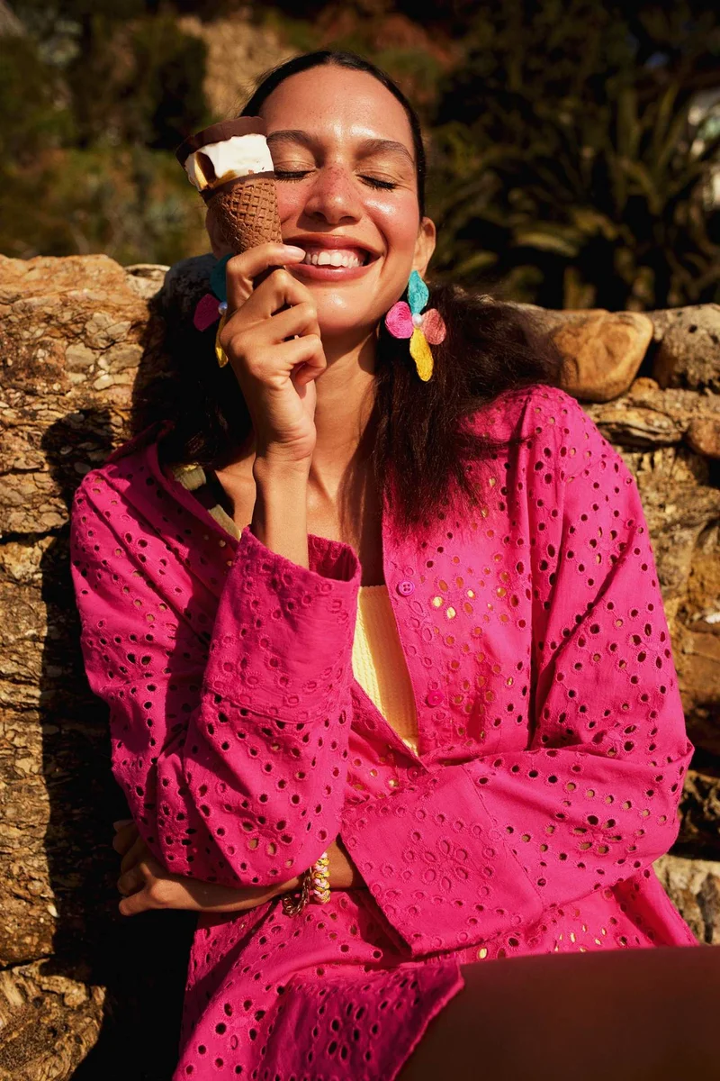 ديفاكتو Fall in Love Regular Fit Cotton Beach Wear