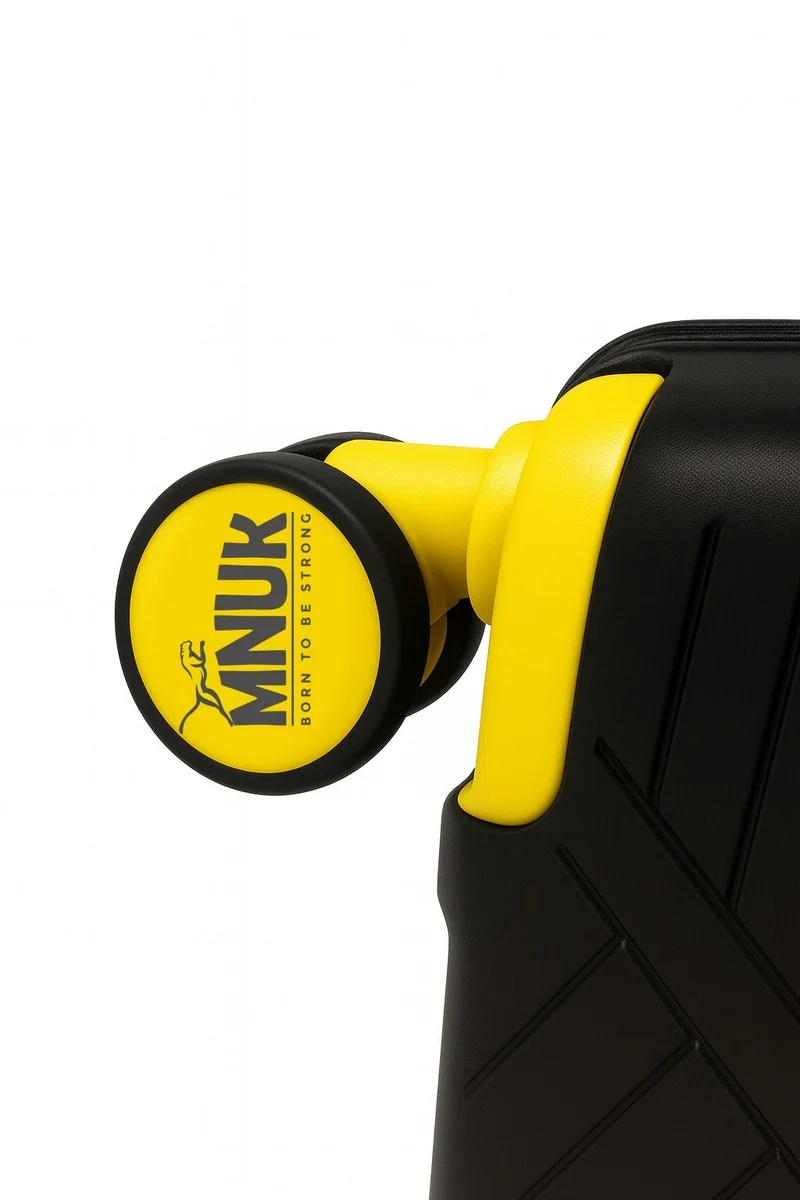 MNUK VIATOR PREMIE Set of 2 Luggage| Polypropylene (PP) Hardside Luggage Trolley| Double 360° 4 Wheeler, Expandable & Anti-theft Zipper| Cabin-20 Inch, Large-28 Inch| BLACK