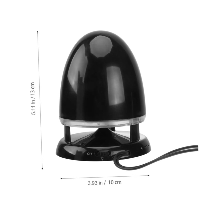 Multimedia Mini Speaker with Colorful LED Lights USB Powered Portable Desktop Speaker Black Blue - Image 3