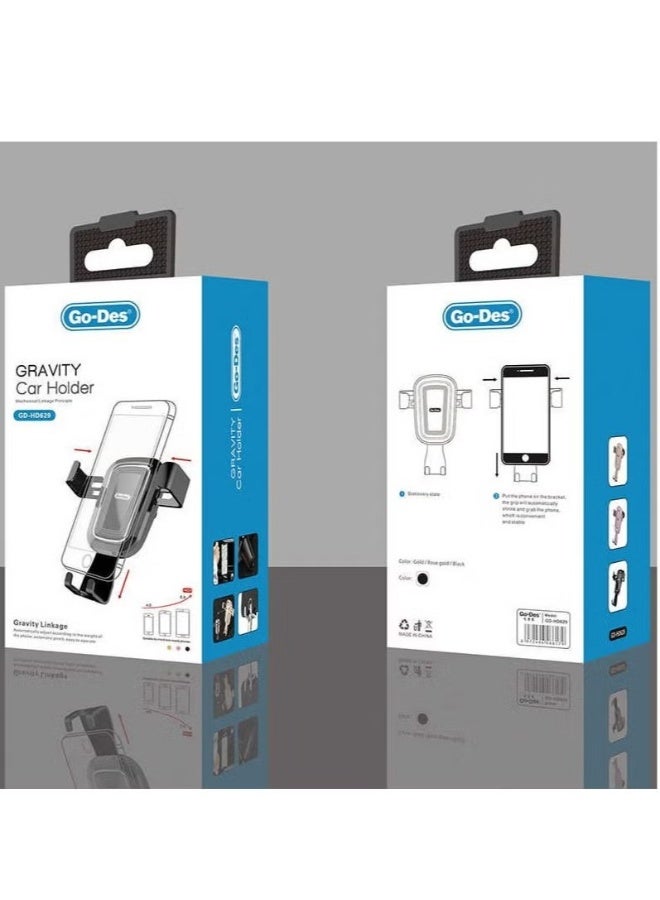 جو-ديز حامل هاتف السيارة لتثبيت في فتحة التهوية، حامل سيارة عالمي (GD-HD629) - Image 4
