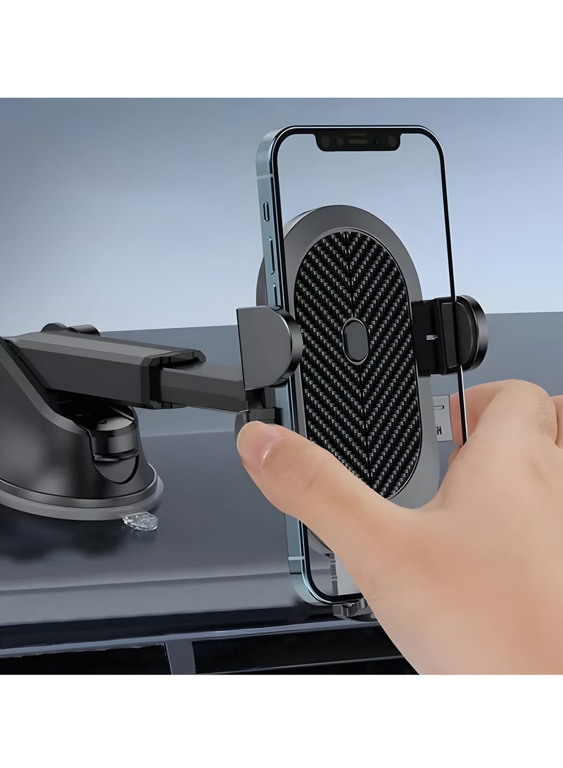 Earldom EH144 Car Phone Holder with 360° Rotation and Strong Attachment - Suitable for All Cars - Black - Image 4