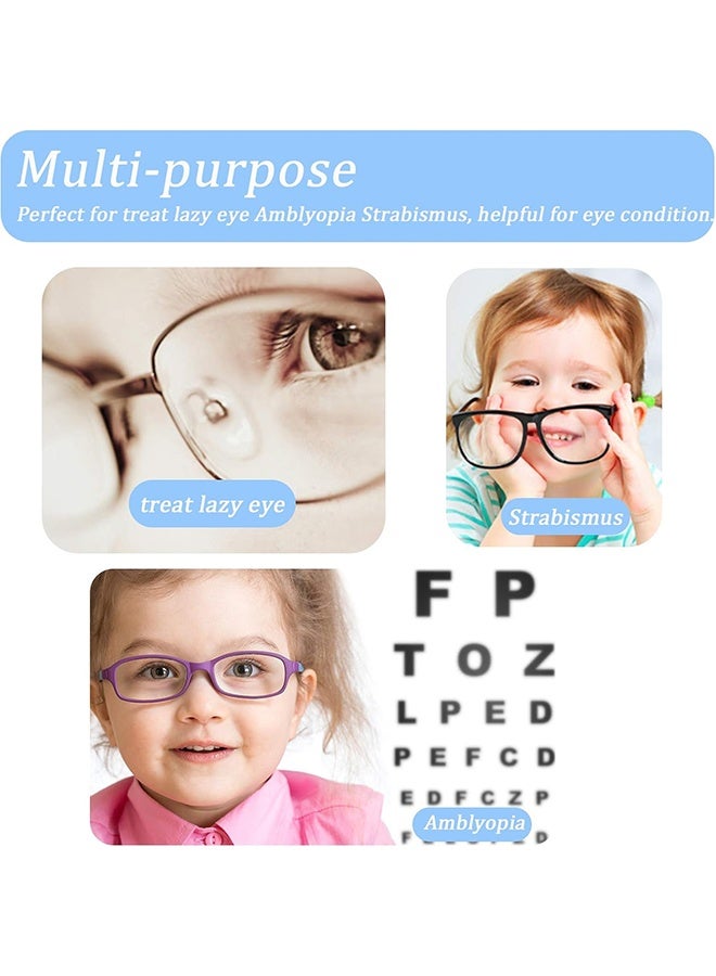 Generic 6 Pack Eye Patches for Kids Girls Boys Right & Left Eye Patch for Glasses Lazy Eye Patch for Children Treating Lazy Eye Amblyopia Strabismus and After Surgery Full Coverage (Blue)  - Image 4