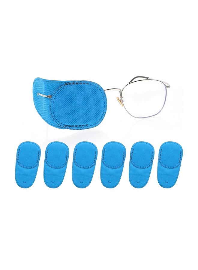 Generic 6 Pack Eye Patches for Kids Girls Boys Right & Left Eye Patch for Glasses Lazy Eye Patch for Children Treating Lazy Eye Amblyopia Strabismus and After Surgery Full Coverage (Blue)  - Image 1