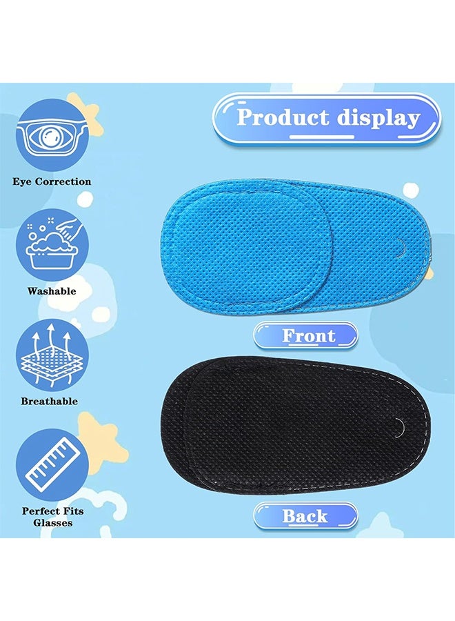 Generic 6 Pack Eye Patches for Kids Girls Boys Right & Left Eye Patch for Glasses Lazy Eye Patch for Children Treating Lazy Eye Amblyopia Strabismus and After Surgery Full Coverage (Blue)  - Image 2