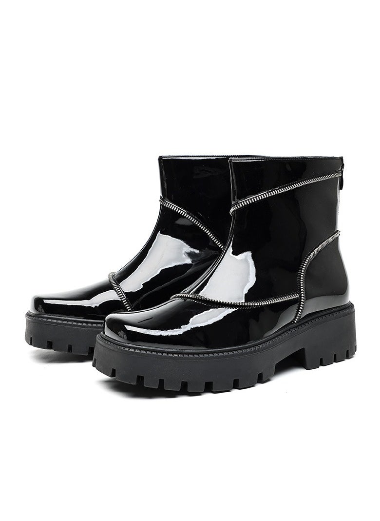 Warrior - Chelsea Thick Soled High Cut Leather Boots - Image 1