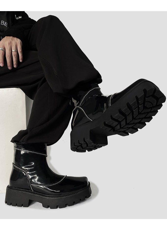 Warrior - Chelsea Thick Soled High Cut Leather Boots - Image 1