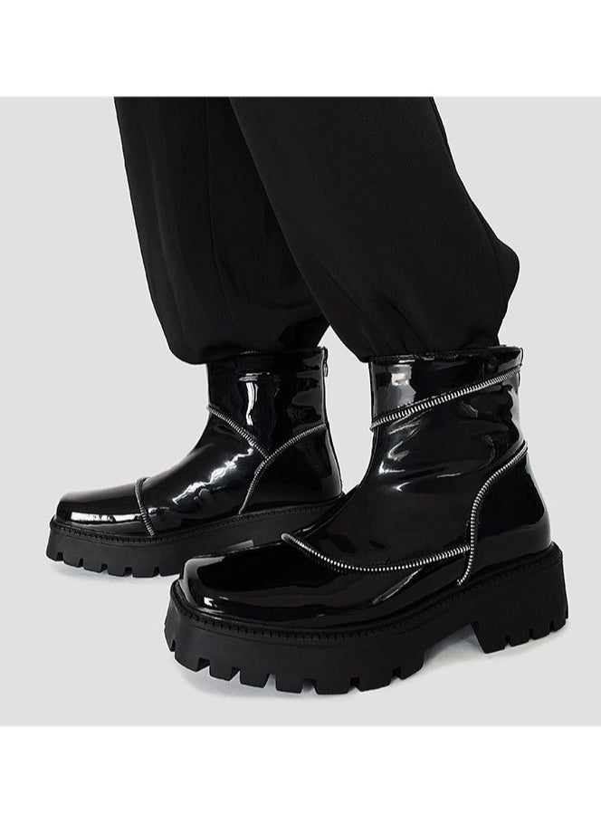Warrior - Chelsea Thick Soled High Cut Leather Boots - Image 1