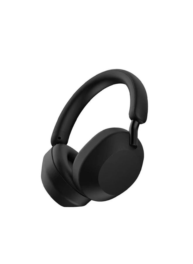 Head Mounted Wireless Bluetooth Headphones, Over-Ear Style, with Built-in Mic for Phone Calls - Black - Image 2