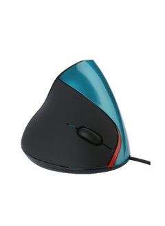 JSY-12 5 Keys USB Wired Vertical Mouse Ergonomic Wrist Brace Optical Mouse(Blue)