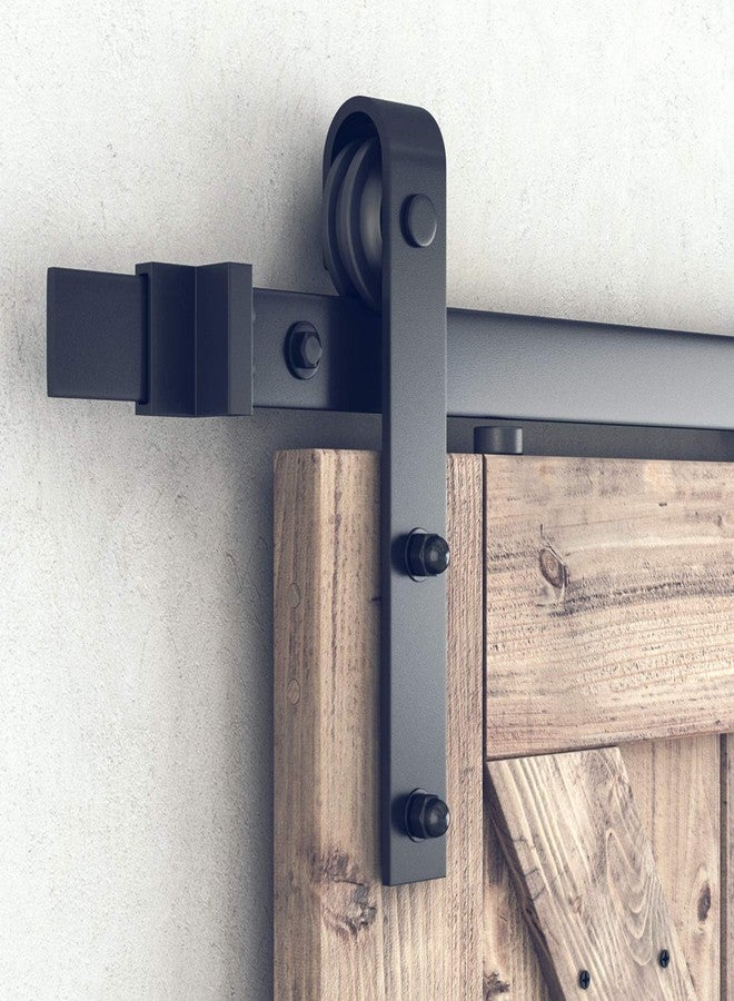 SMARTSTANDARD 6.8FT Barn Door Hardware Kit, Sliding Barn Door Track -Smoothly and Quietly -Easy to Install -Includes Step-by-Step Installation Instruction Fit 40" Wide Door Panel (J Shape Hanger) - Image 4