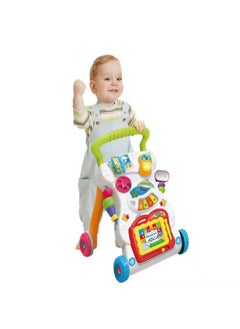 Generic Baybee 2 in 1 Baby Walker for Kids | Sit-to-Stand Baby Activity Walker for Toddler with Drawing Board, Music, shape sorters & Rotary gears| Baby Boys Girl 6-12 Months (multi color)  - Image 1