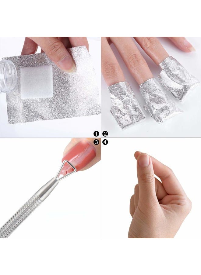 BTYMS 400 Pcs Gel Nail Polish Remover Wraps Nail Foil Wraps Soak Off Cotton Pads Lint Free Finger Nail Wipes - Image 4