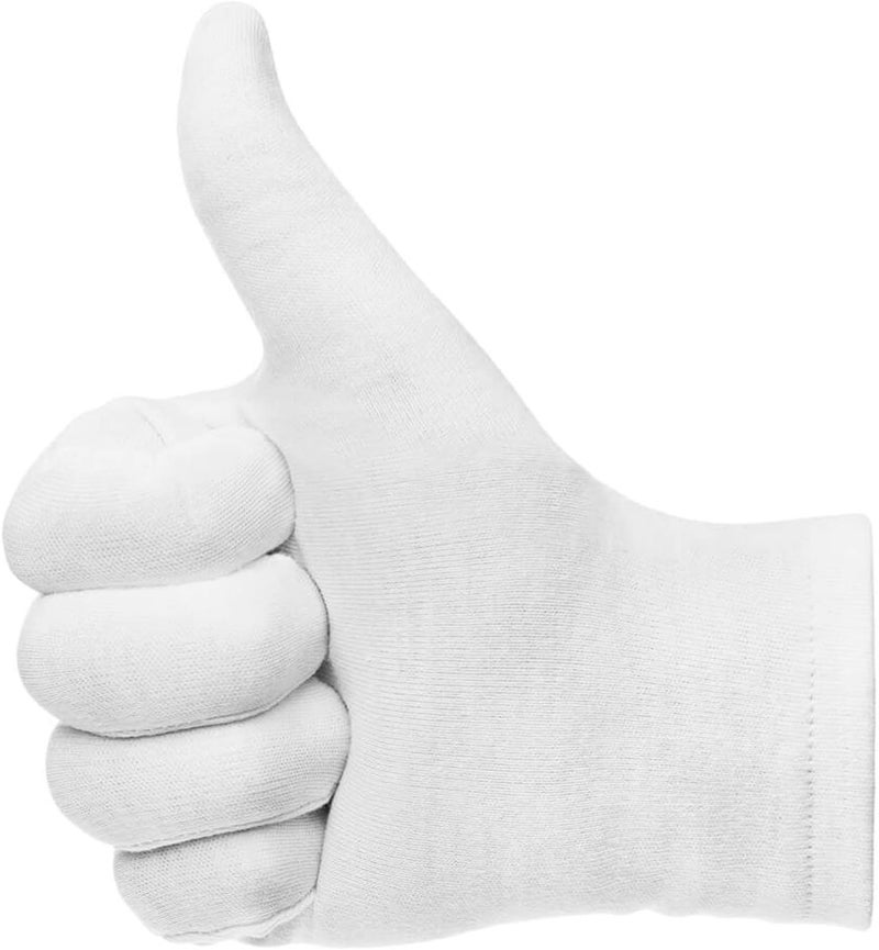 selizo Cotton Gloves, 3 Pairs White Cotton Gloves Gloves for Women Men Eczema Dry Hands Moisturizing Serving Archival Cleaning Jewelry Silver Inspection - Image 5