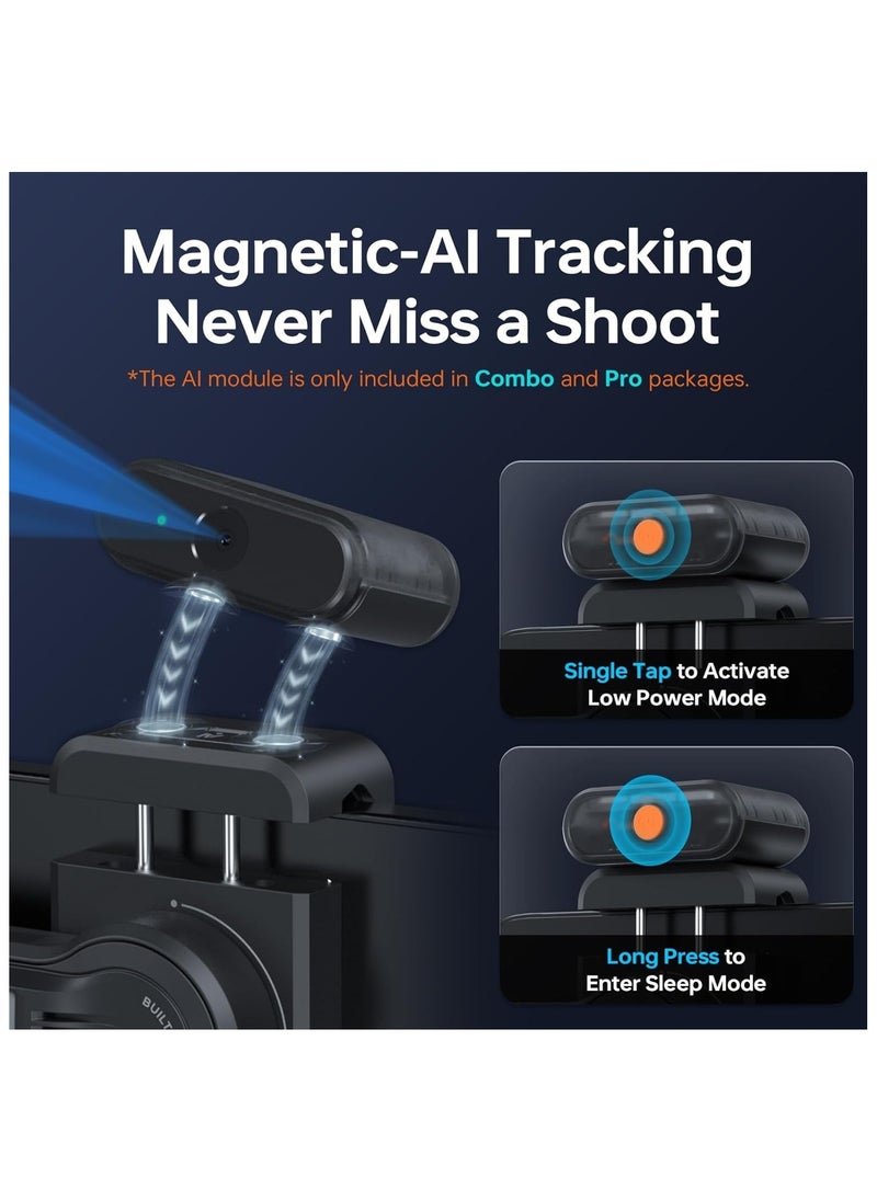 Zhiyun Zhiyun Smooth 5S AI Pro 3-Axis Smartphone Gimbal (Black) - Professional Stabilizer with AI Tracking for Vloggers & Filmmakers  - Image 3