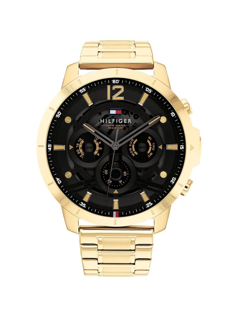 TOMMY HILFIGER Tommy Hilfiger Men's Analog Quartz Watch with Stainless Steel Strap 1710511, Black, bracelet - Image 1