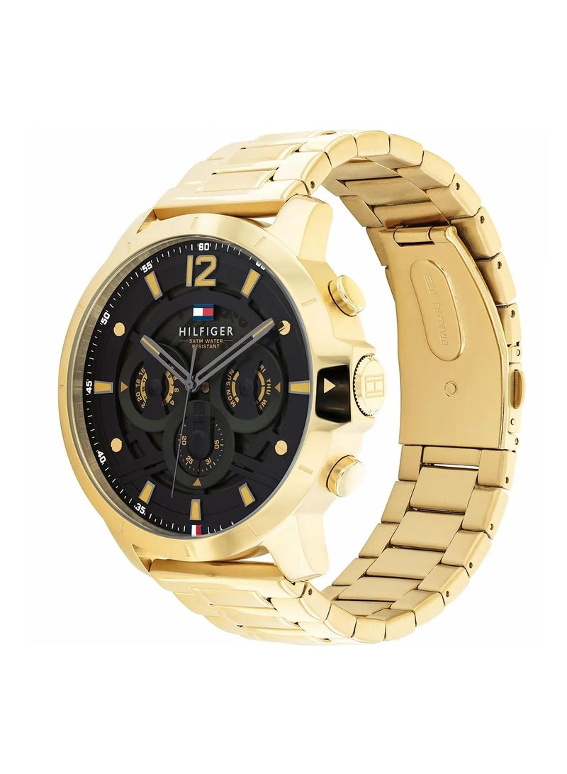 TOMMY HILFIGER Tommy Hilfiger Men's Analog Quartz Watch with Stainless Steel Strap 1710511, Black, bracelet - Image 2