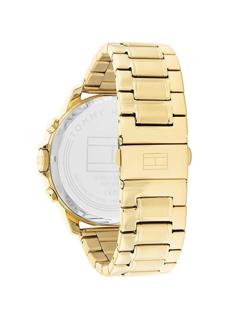 TOMMY HILFIGER Tommy Hilfiger Men's Analog Quartz Watch with Stainless Steel Strap 1710511, Black, bracelet - Image 3