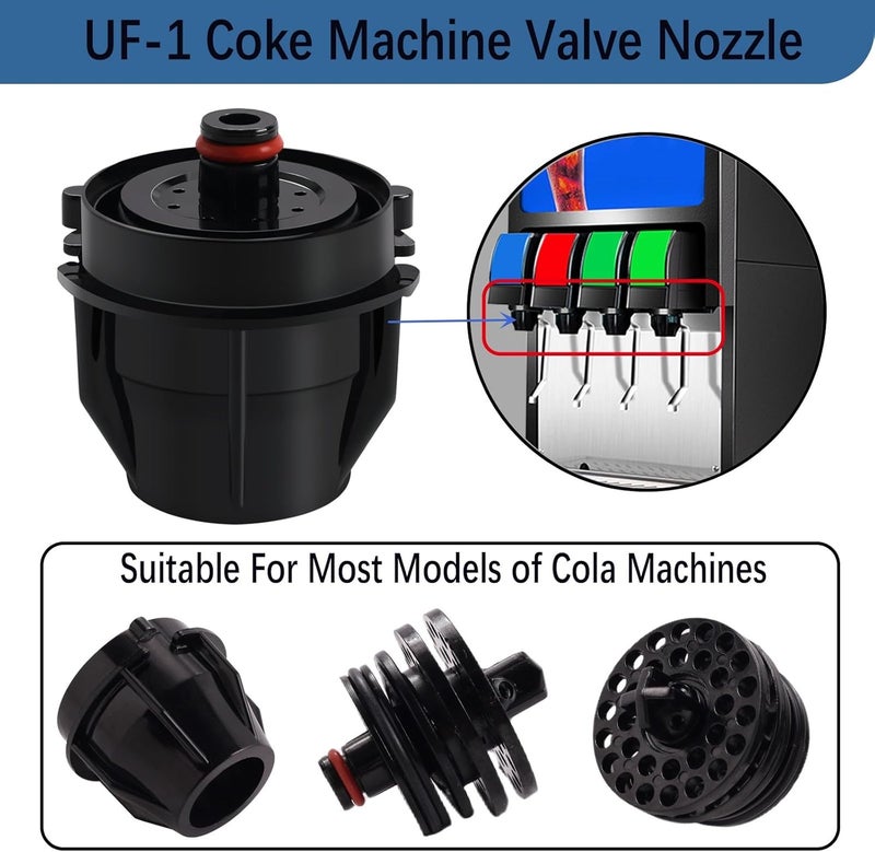 Coolfell 3Pcs UF-1 Nozzle and Diffusser Assembly,For Coke UF-1 Soda Inner Outer Valves Repair or Replacement. (3) - Image 3