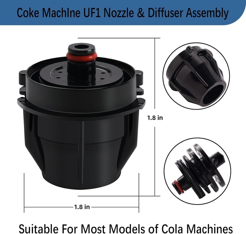Coolfell 3Pcs UF-1 Nozzle and Diffusser Assembly,For Coke UF-1 Soda Inner Outer Valves Repair or Replacement. (3) - Image 2