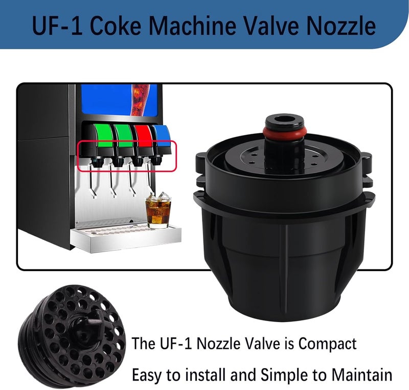 Coolfell 3Pcs UF-1 Nozzle and Diffusser Assembly,For Coke UF-1 Soda Inner Outer Valves Repair or Replacement. (3) - Image 4