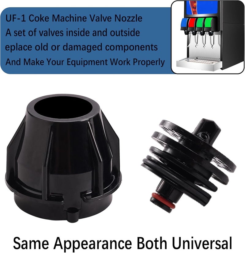 Coolfell 3Pcs UF-1 Nozzle and Diffusser Assembly,For Coke UF-1 Soda Inner Outer Valves Repair or Replacement. (3) - Image 5